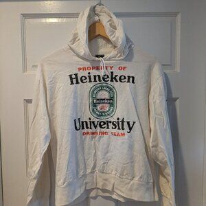 Vintage Heineken Hooded Long Sleeve Shirt, medium